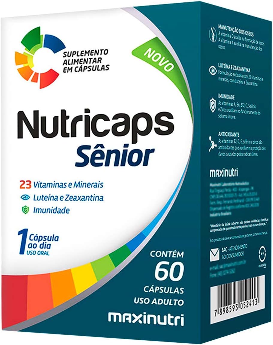 Polivitamínico Nutricaps Senior 60 capsulas - Maxinutri
