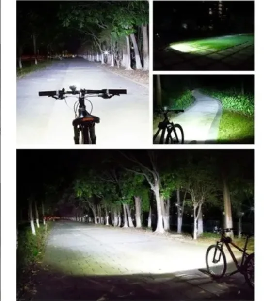 Farol Bike Recarregável Com Buzina Mais Sinalizador Traseiro - Imagem 12