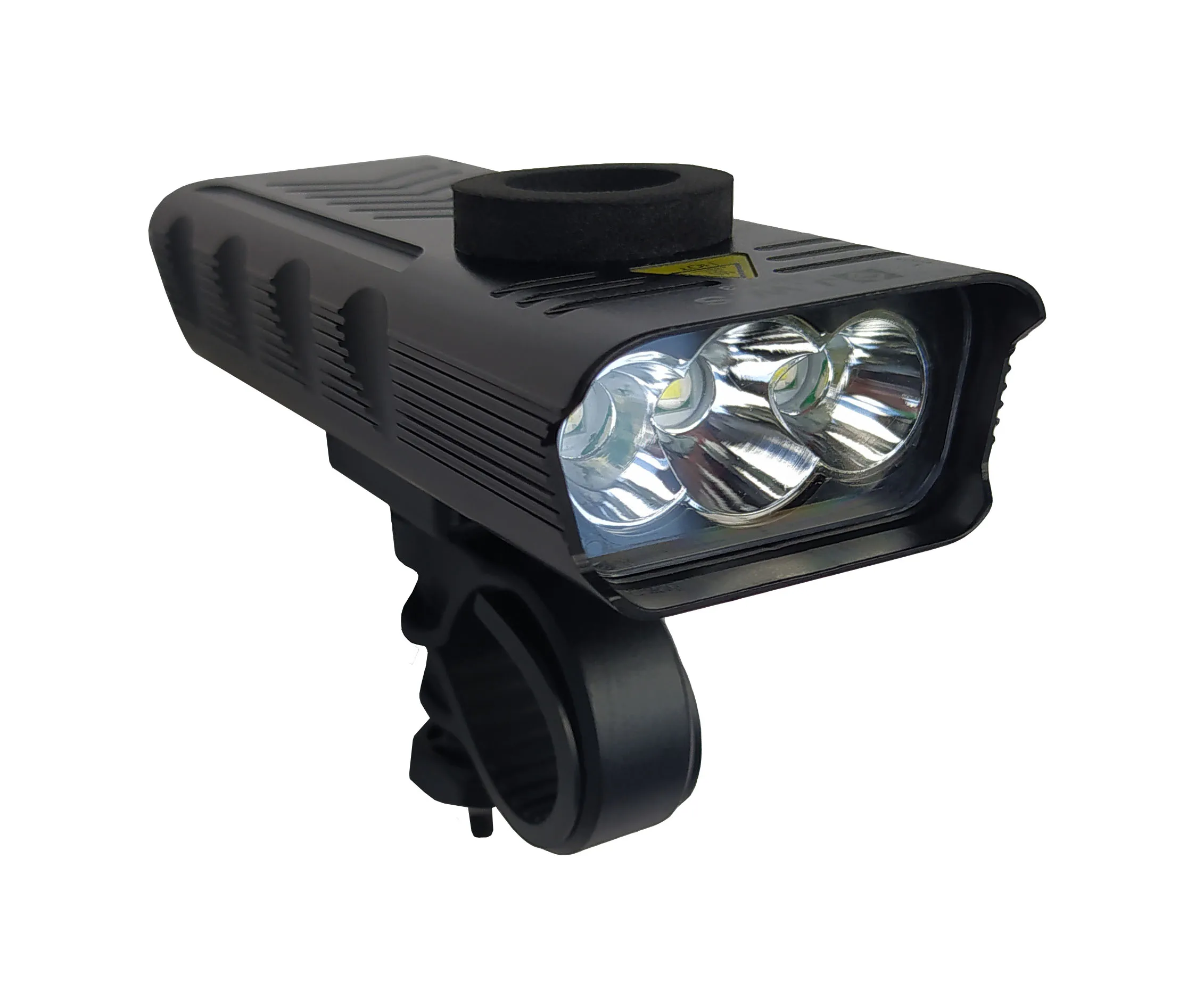 Farol Lanterna Bike c/ Power Bank 3 LEDs T6 USB Tipo C