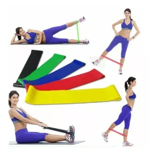 Kit 5 Faixas Elásticas Band Fisioterapia Multifuncional Crossfit