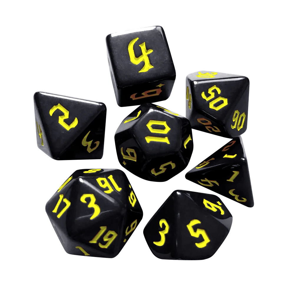 Dados 7 Peças d4 d6 d8 d10 d12 - Imagem 30