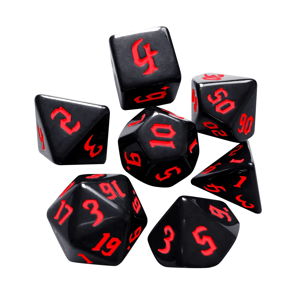 Dados 7 Peças d4 d6 d8 d10 d12