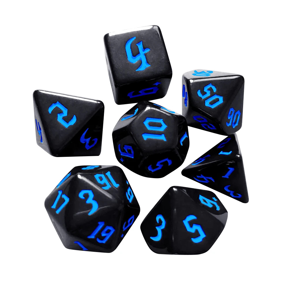 Dados 7 Peças d4 d6 d8 d10 d12 - Imagem 32