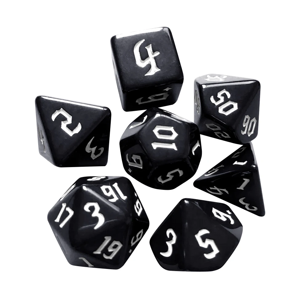 Dados 7 Peças d4 d6 d8 d10 d12 - Imagem 28
