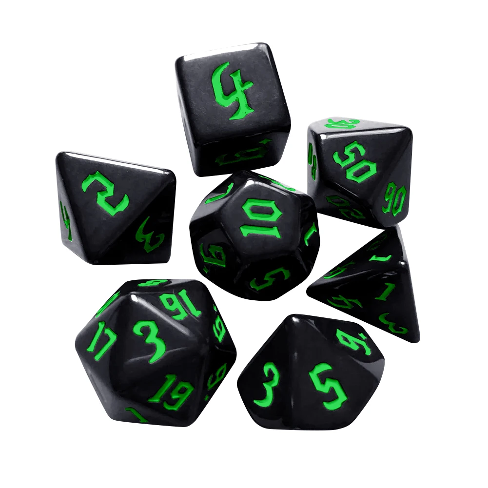 Dados 7 Peças d4 d6 d8 d10 d12 - Imagem 31